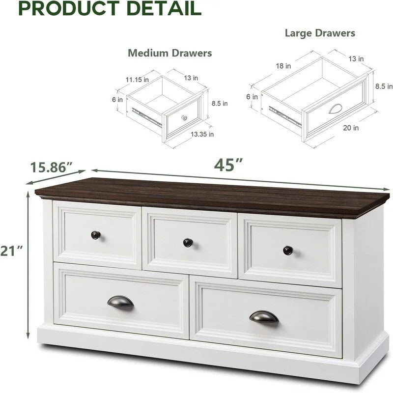 Banc de rangement – 15.86P x 45L x 21.14H