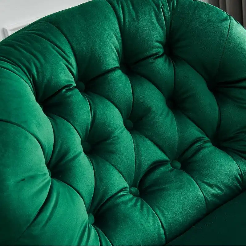 Fauteuil pivotant de détente en velours avec repose-pieds