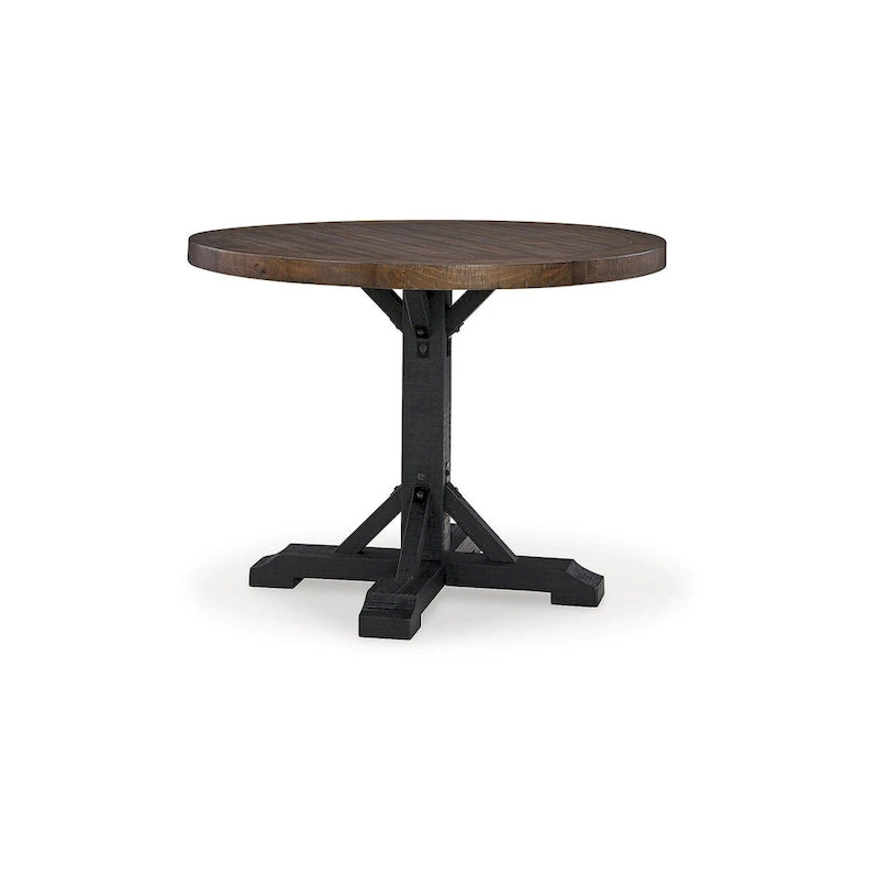 Table à manger hauteur comptoir noire/marron foncé - 48 L x 48 P x 36 H