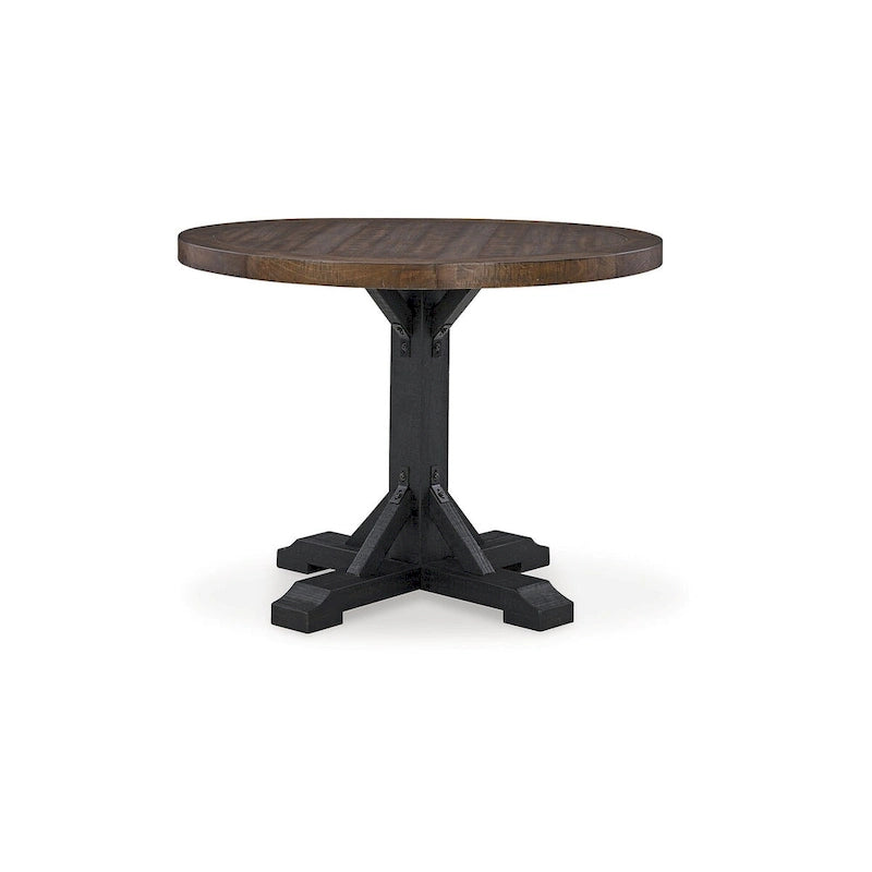 Table à manger hauteur comptoir noire/marron foncé - 48 L x 48 P x 36 H
