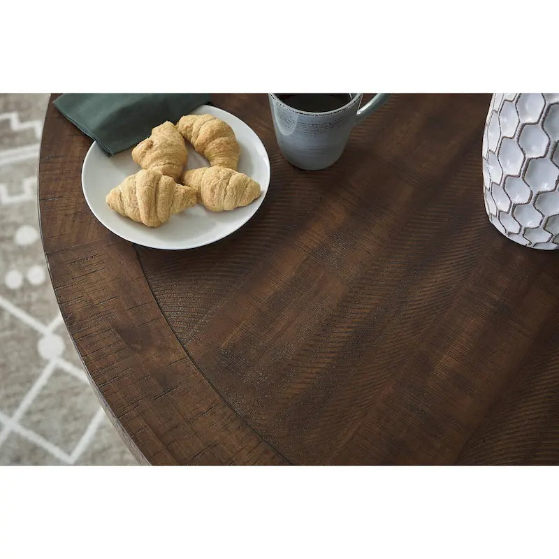 Table à manger hauteur comptoir noire/marron foncé - 48 L x 48 P x 36 H