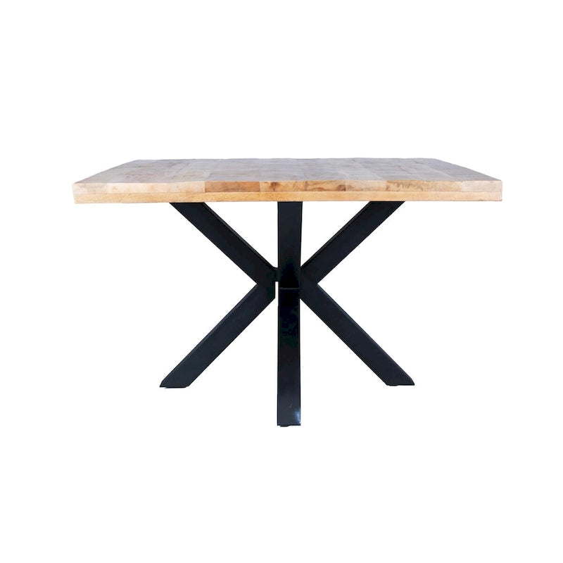 Table de salle à manger carrée en bois massif de 48 pouces