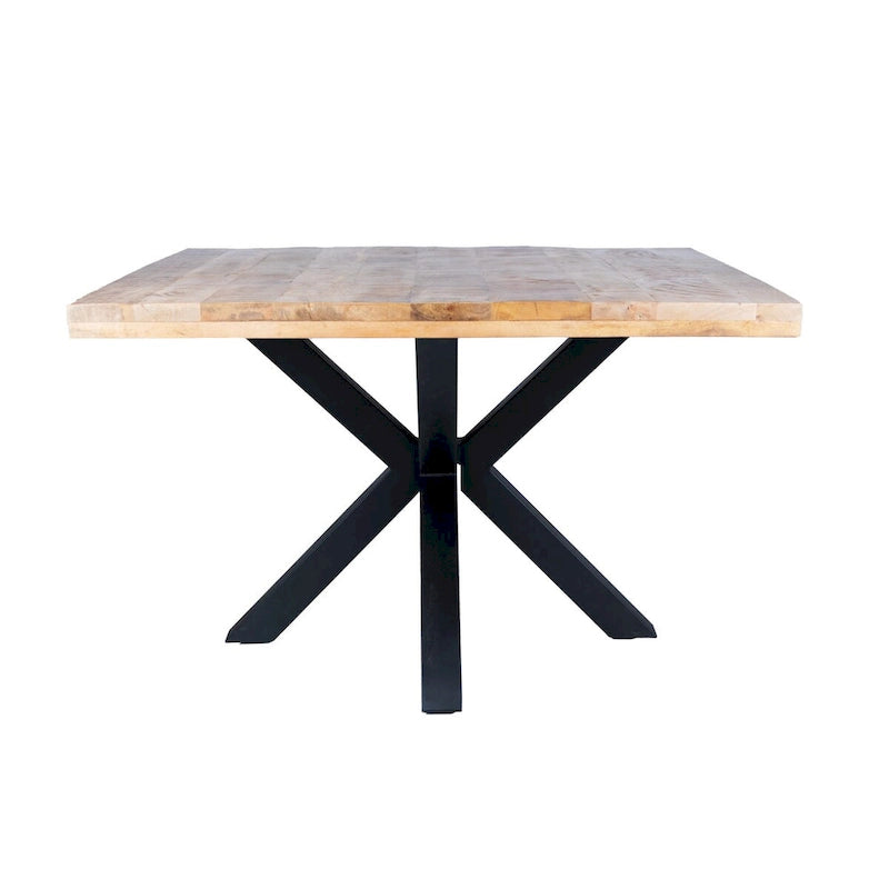Table de salle à manger carrée en bois massif de 48 pouces