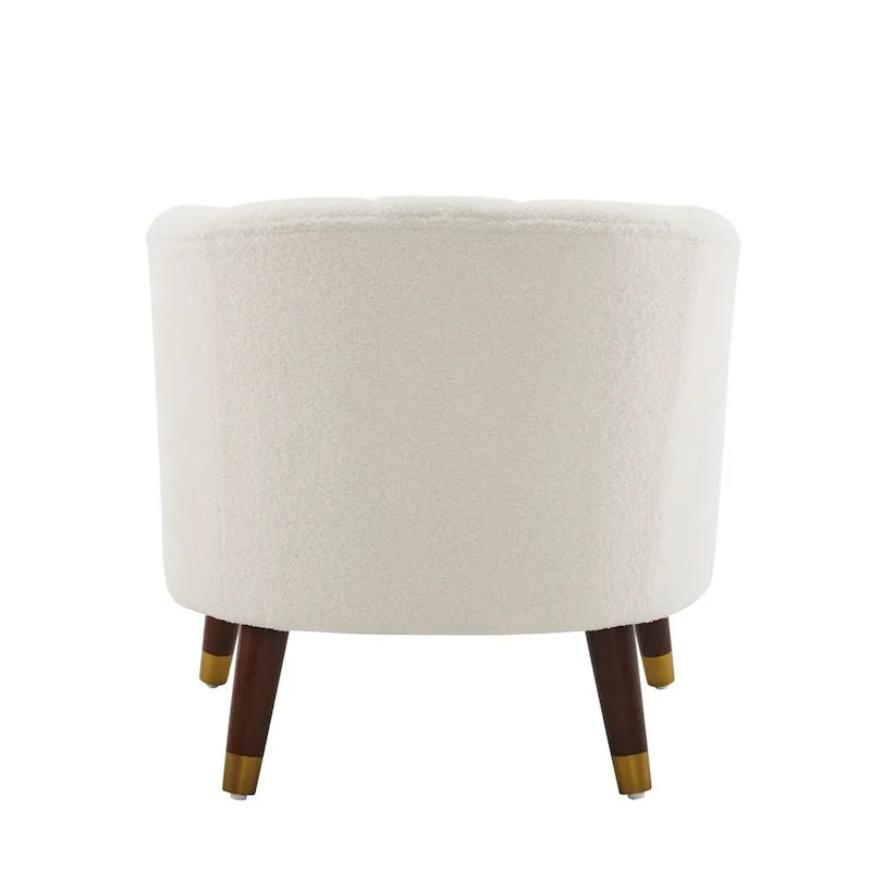 Fauteuil d'appoint rembourré avec pieds en bois