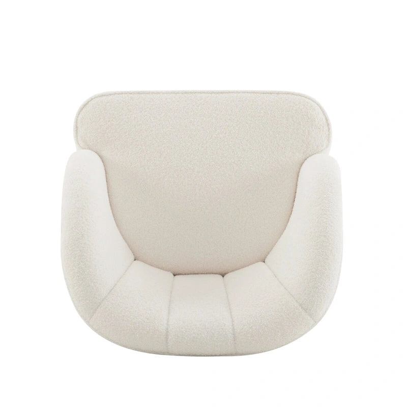 Fauteuil d'appoint rembourré avec pieds en bois