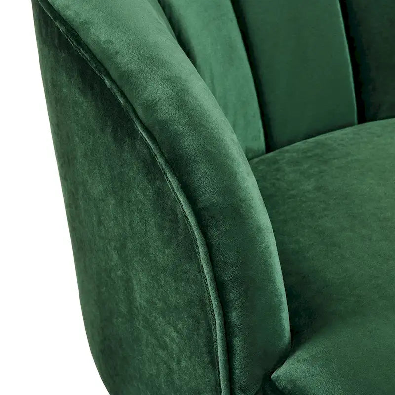 Fauteuil d'appoint rembourré avec pieds en bois