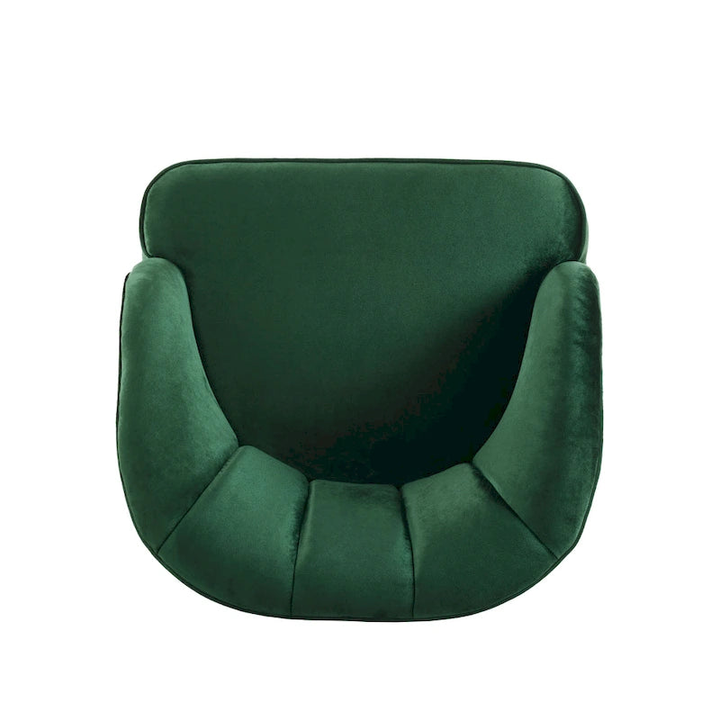 Fauteuil d'appoint rembourré avec pieds en bois
