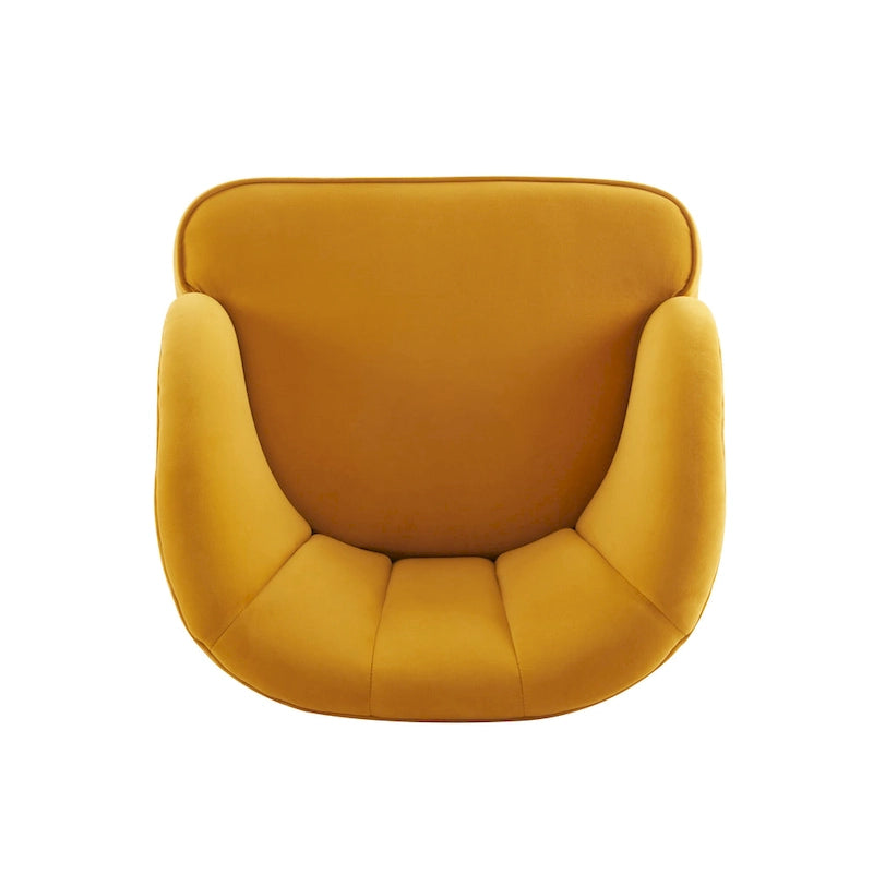 Fauteuil d'appoint rembourré avec pieds en bois