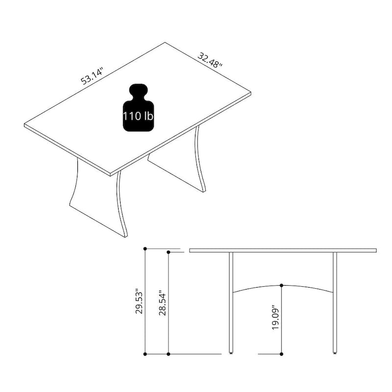Table à manger moderne du milieu du siècle