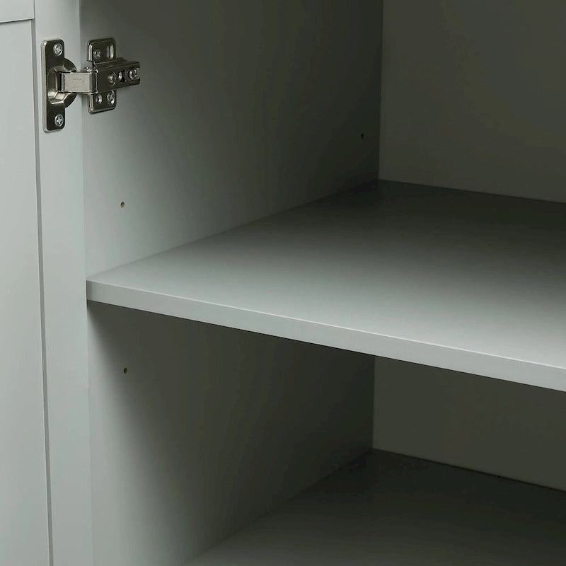 Armoire de rangement pour salle de bain de 32 po L x 72 po H avec portes et trois tiroirs