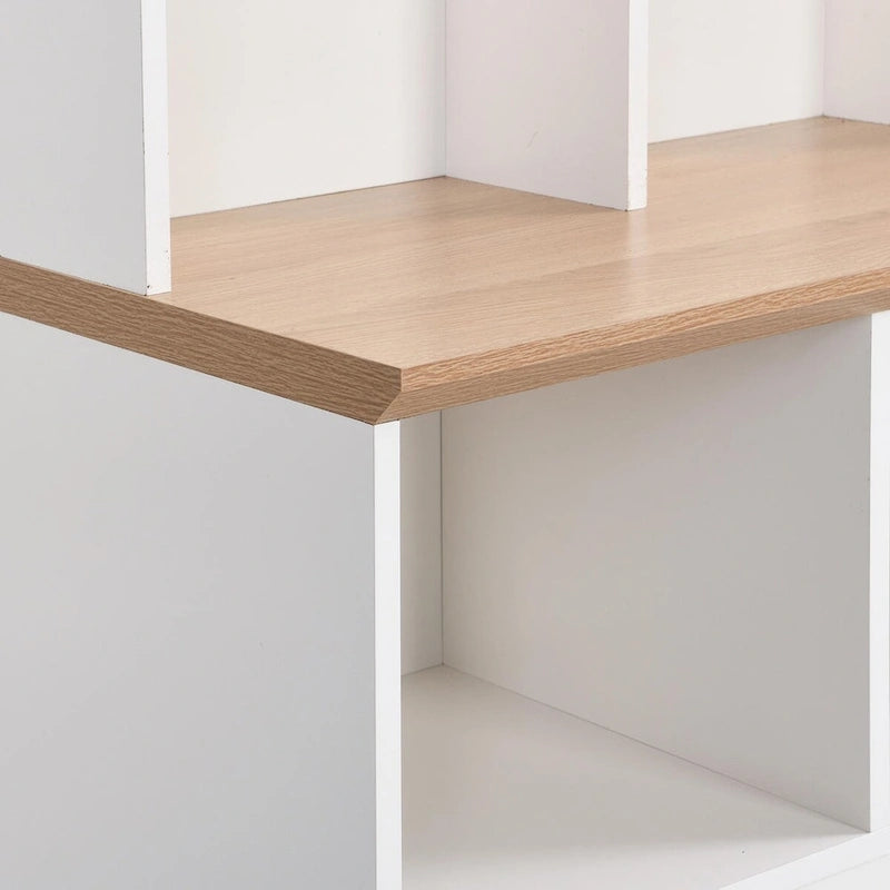 Meuble d'entrée large avec banc de rangement - Meuble à chaussures minimaliste, rangements cubiques, 8 crochets