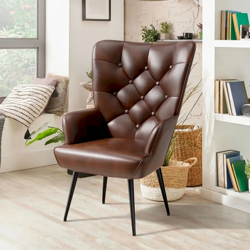 Chaise rembourrée en velours moderne