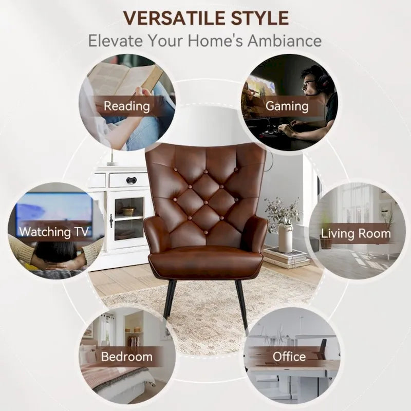 Chaise rembourrée en velours moderne